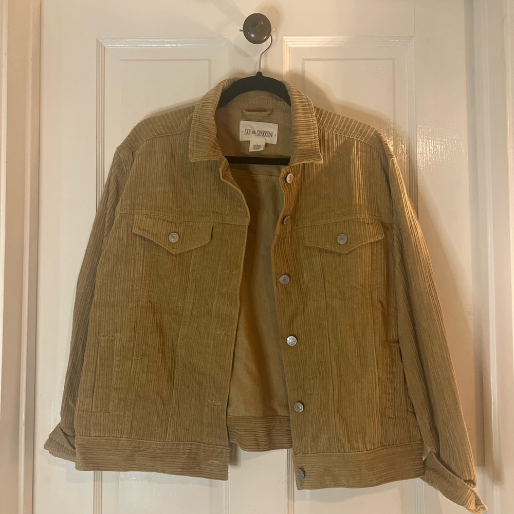 Sky and Sparrow Tan Corduroy Jacket
